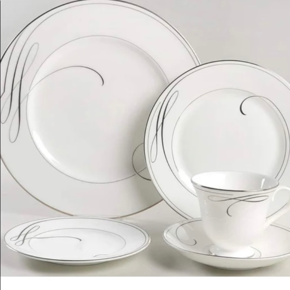 Waterford platinum Ballet Ribbons 5 piece China 12 (5 piece) place settings